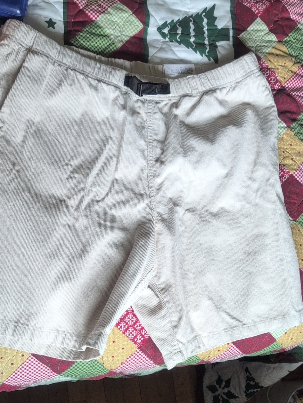 H&M Light Beige Corduroy Flat Front Men's Shorts